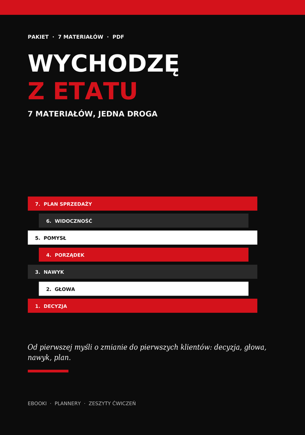 Pakiet „Wychodzę z etatu”: komplet, 7 materiałów