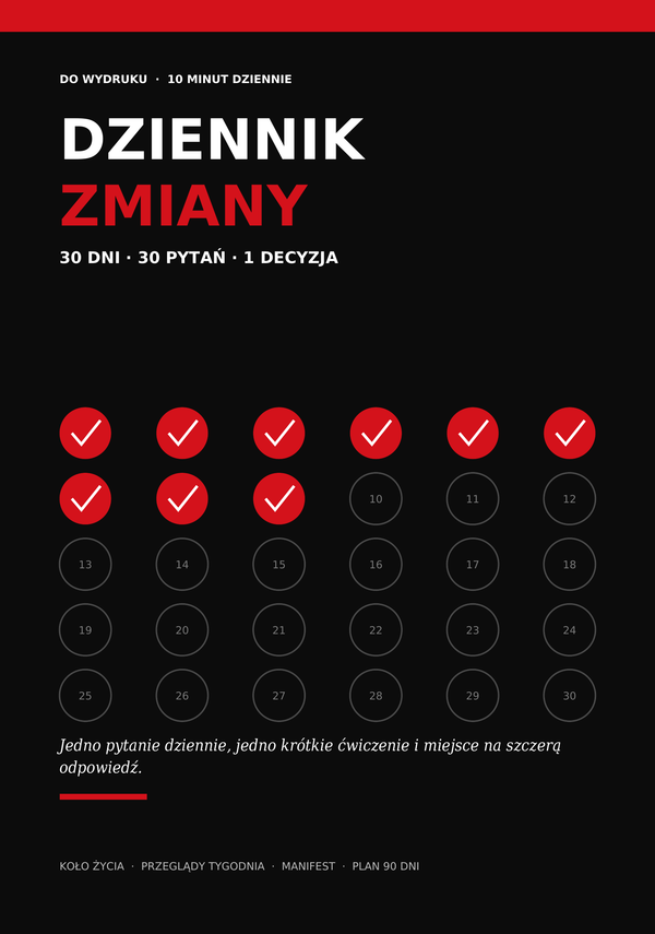 Dziennik zmiany: 30 dni, 30 pytań, 1 decyzja