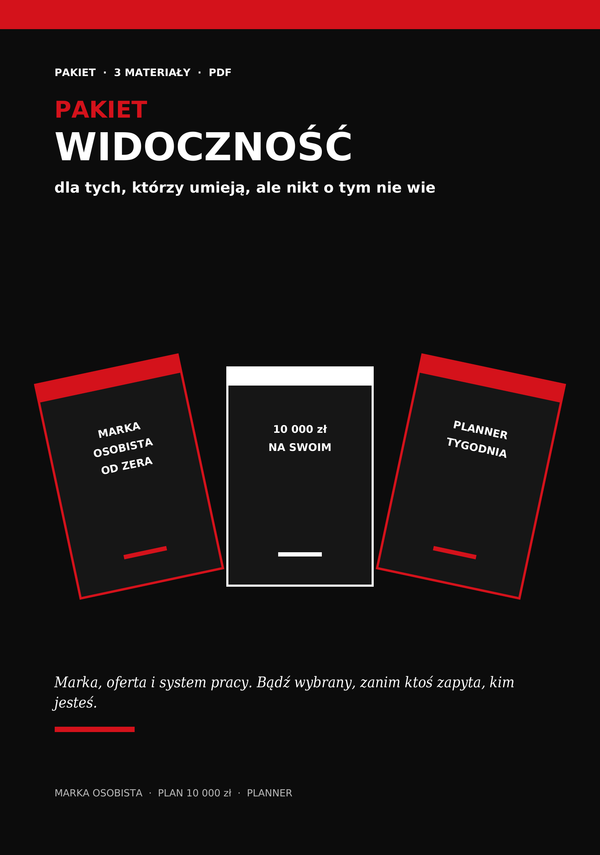Pakiet „Widoczność”: dla tych, którzy mają już umiejętności, ale nikt ich nie widzi